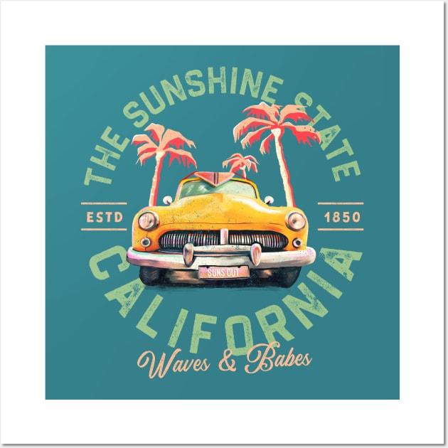 Vintage California Surf & Summer Travel Art Wall Art by The Whiskey Ginger